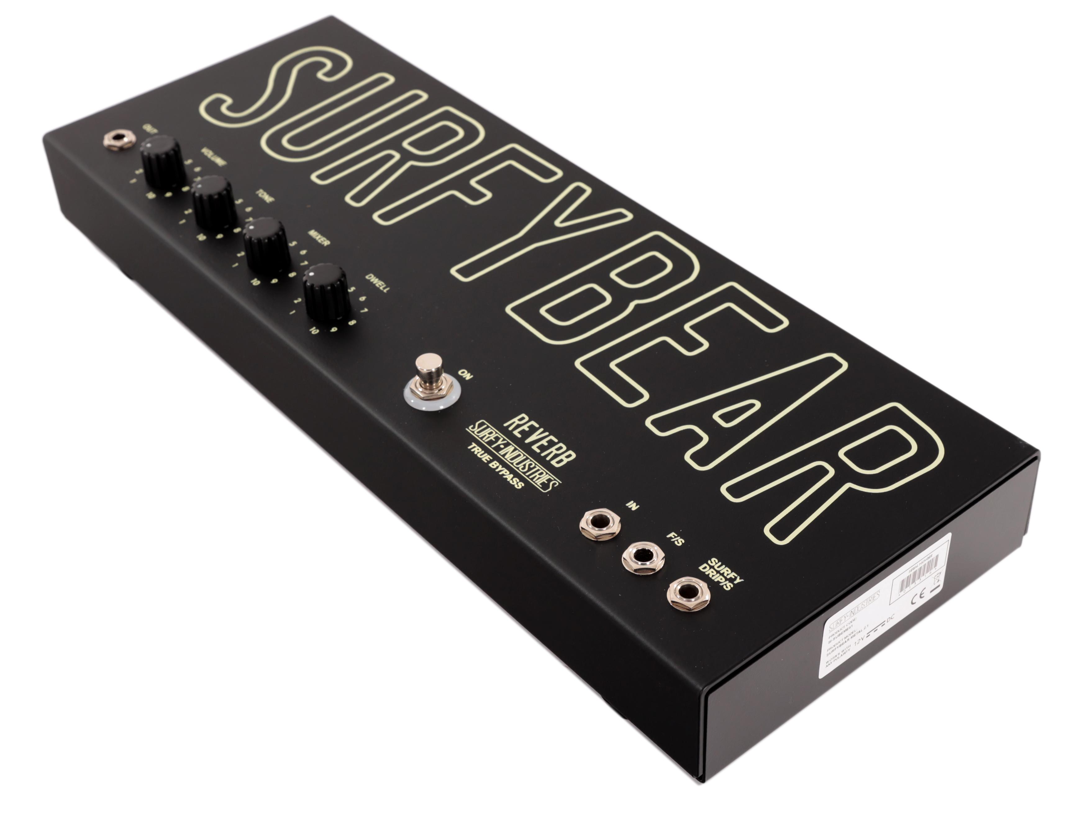 ギター SURFYBEAR REVERB Surfy Industries Surfy industries SurfyBear Compact Reverb - Black Reverb, delay